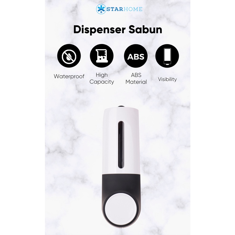 Dispenser Sabun Cair Sanitizer Gel Cair StarHome 450 ml Soap Dispenser AH101 Tempat Sabun Cair