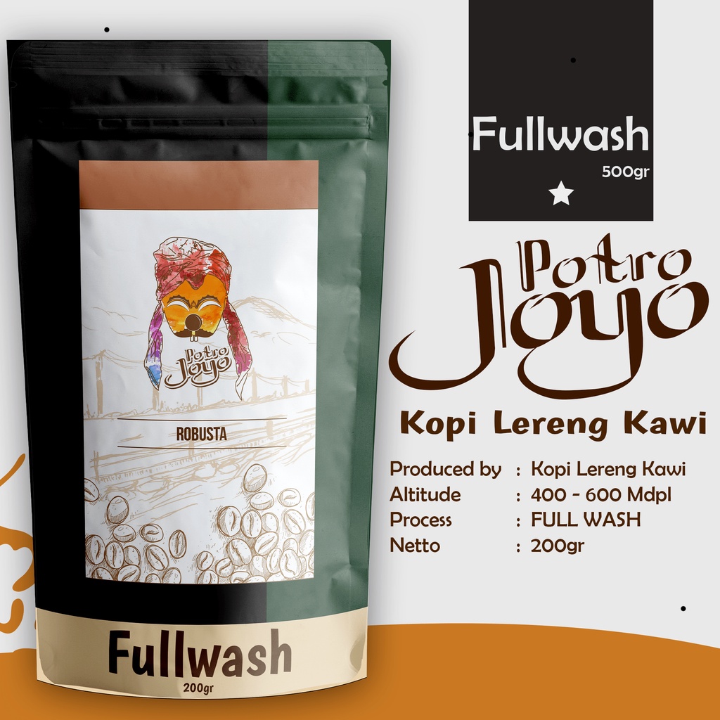 

POTROJOYO Kopi Lereng Kawi Robusta Coffee Premium 100% Murni Original Full Wash 200 gram