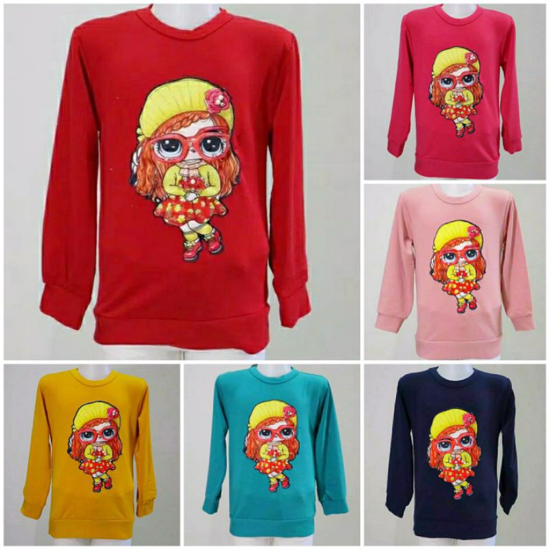 kaos anak perempuan sweater anak perempuan kaos lengan panjang perempuan