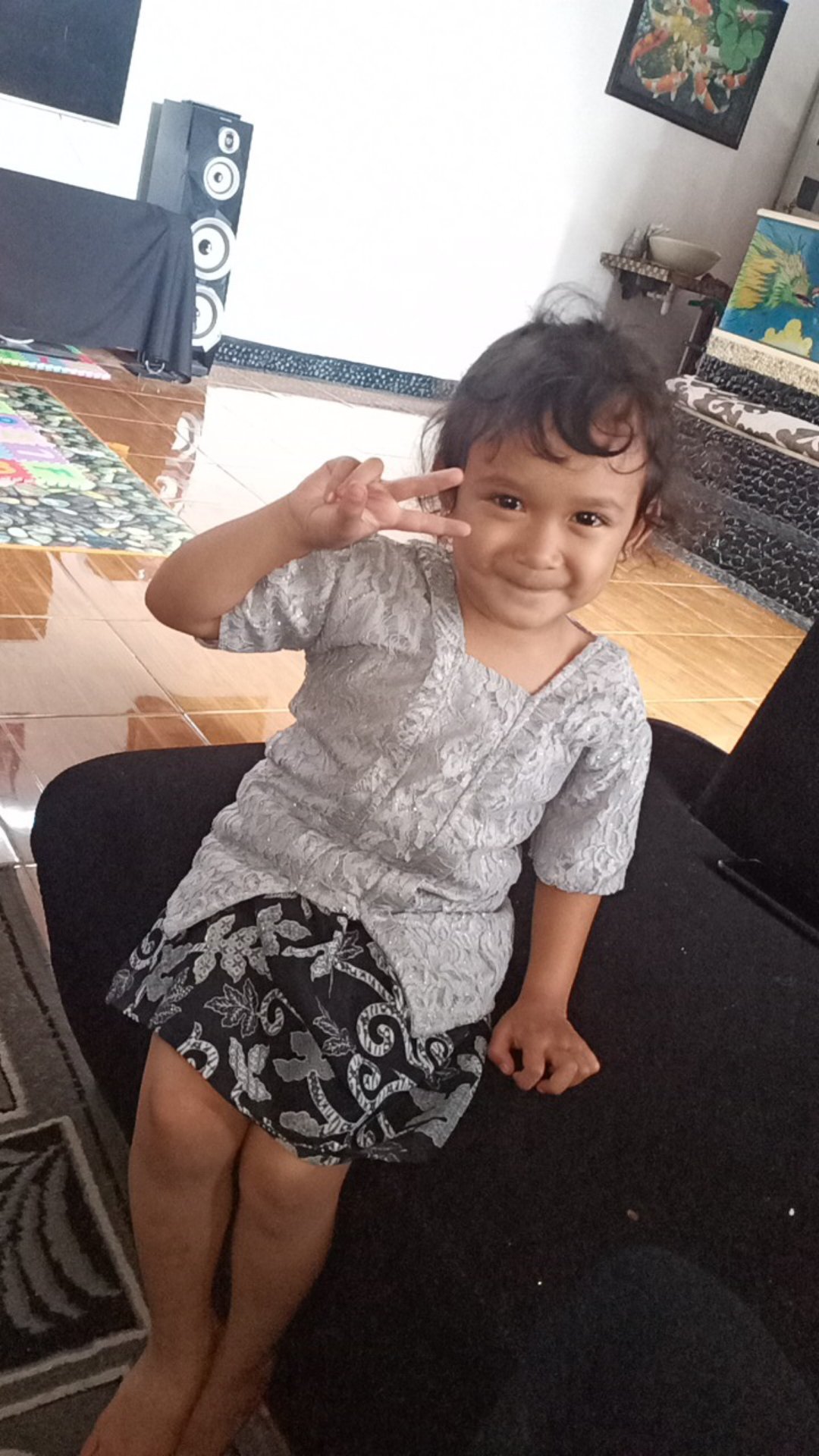 Kebaya Anak Chacha Kids (6 Warna) Brukat Premium Mix Batik Prada Terlaris Termurah !!!