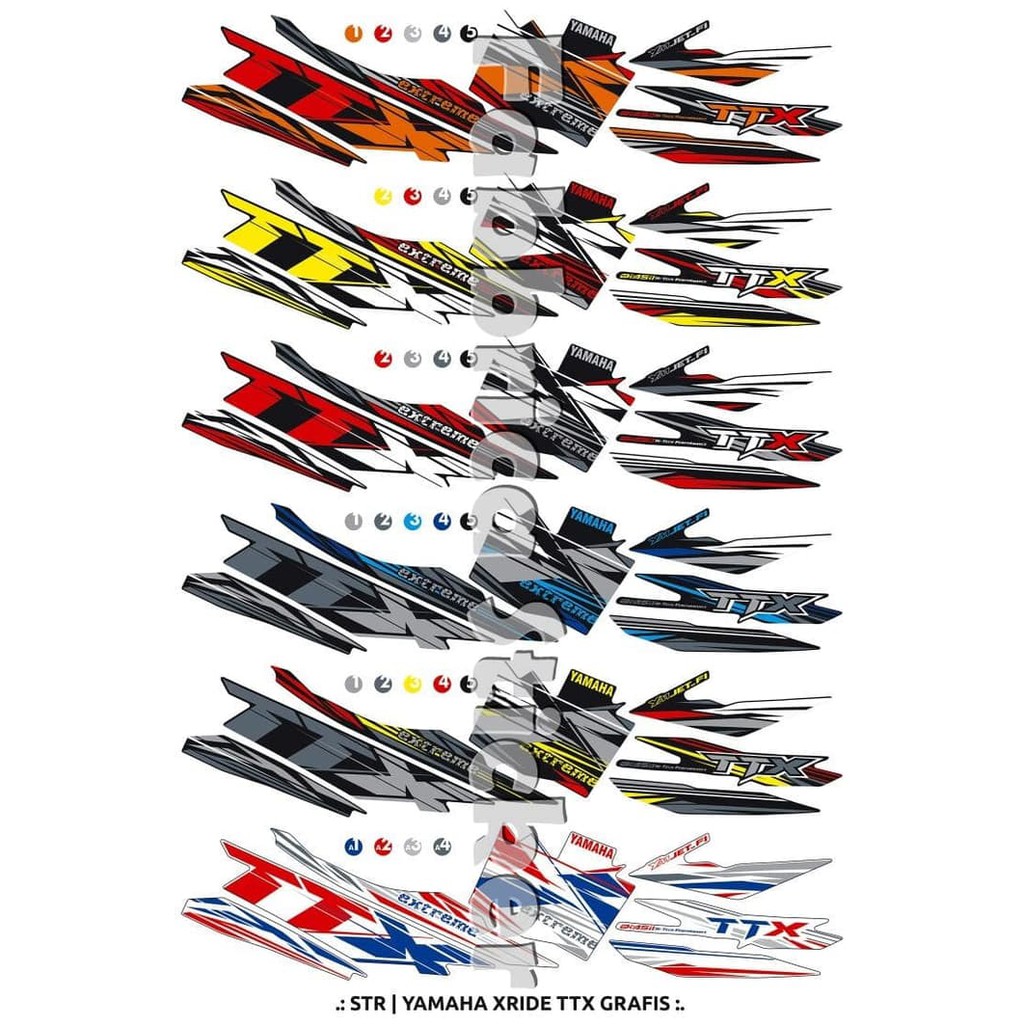 Striping Motor Yamaha X ride TTX murah