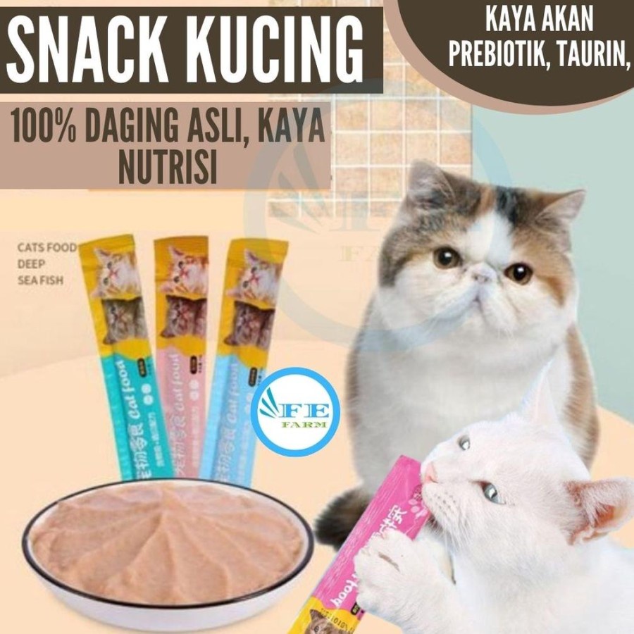 Pet Snack Creamy Cat Treats Premium XIBOW cemilan 15 Gr Makanan Kucing Cair Basah 1 pack isi 10 pcs