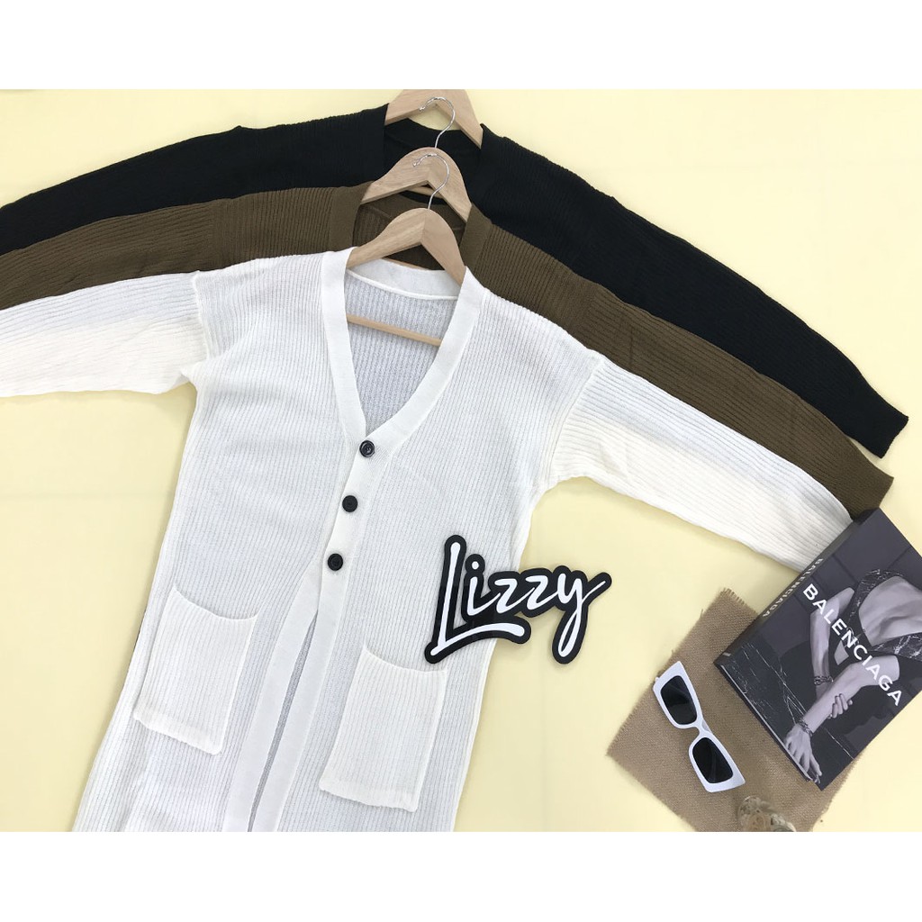 Lizzy - LONG CARDIGAN BUTTON DANYA PREMIUM