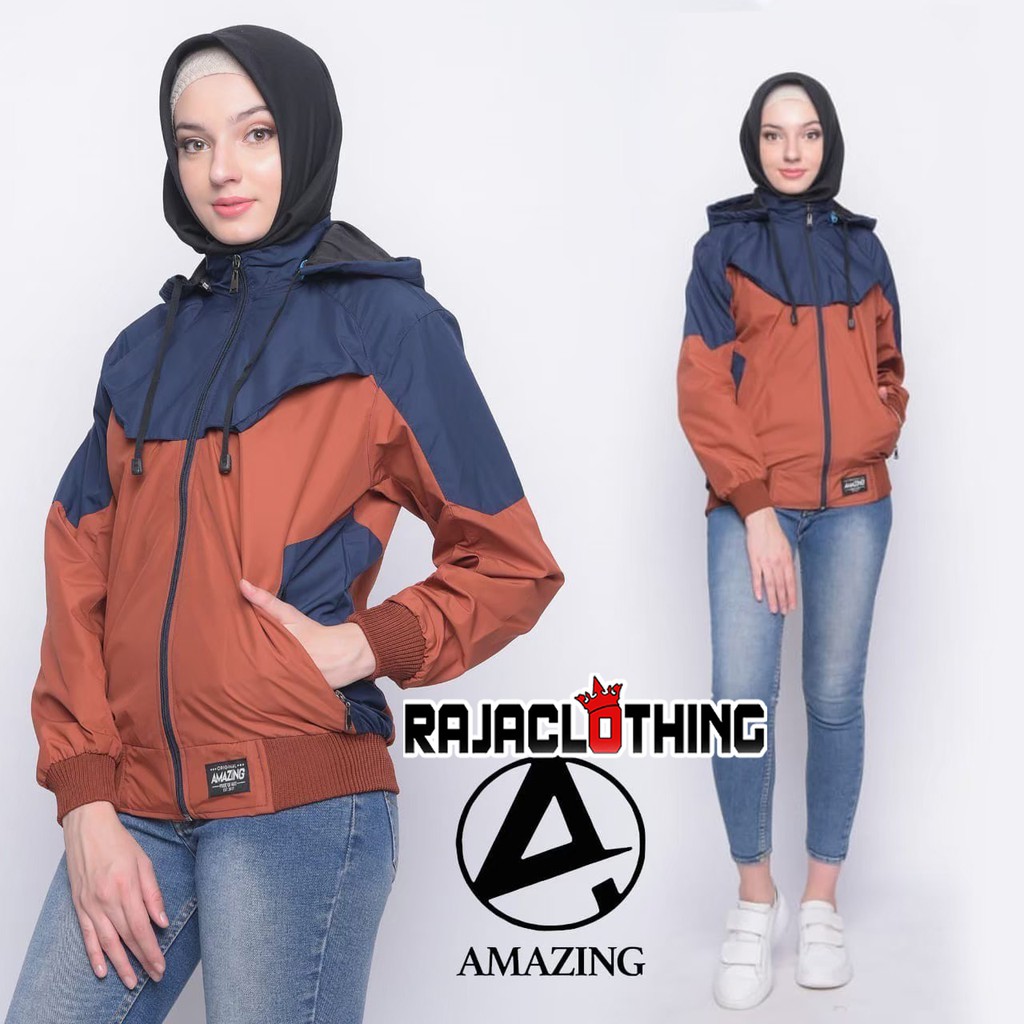 RCL - JAKET SWEATER TWO TONE WANITA - JAKET SWEATER AMAZING CEWEK M.L.XL