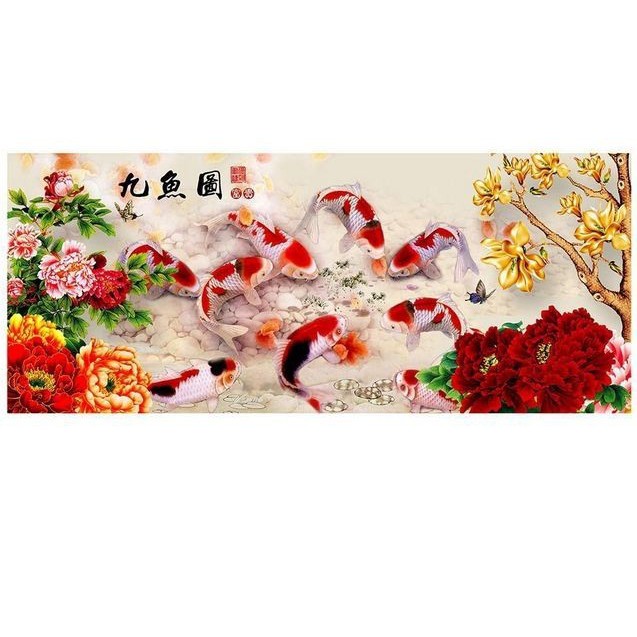 DIY Diamond Painting - 5D Nine Fish Stitch Kit