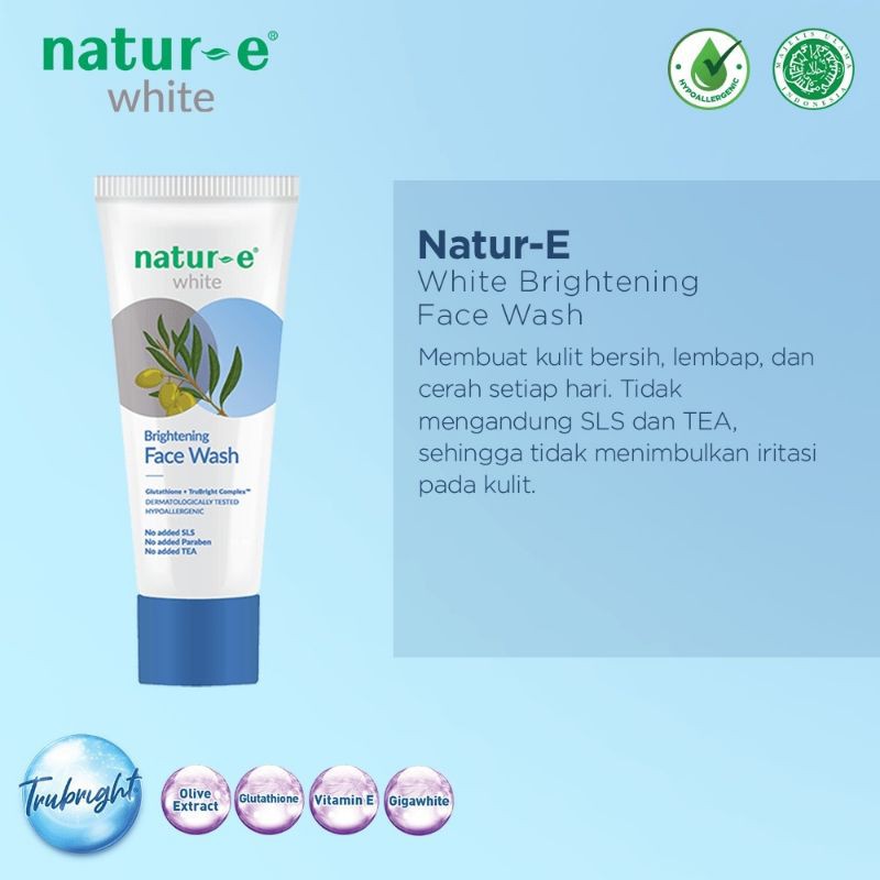 NATUR-E WHITE BRIGHTENING FACE WASH 50ML