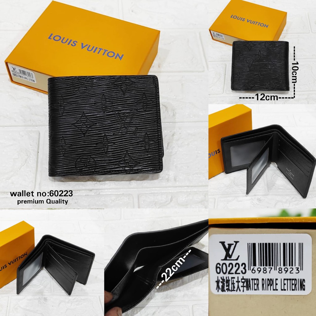 Dompet Pria Mono Emboss Dompet Kartu  Dompet Lipat Pendek + Box Premium