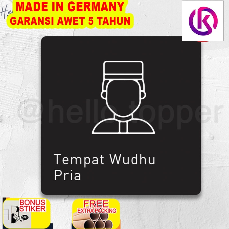 

Terlaris Sign Akrilik Tempat Wudhu Pria | Sign Board Akrilik | Sign UV Print - Hitam 10x10