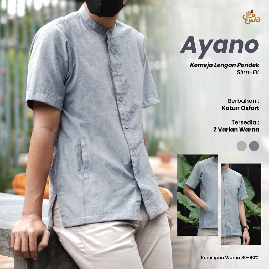 Kemeja Pria Ayano Modern Lengan Pendek Slimfit