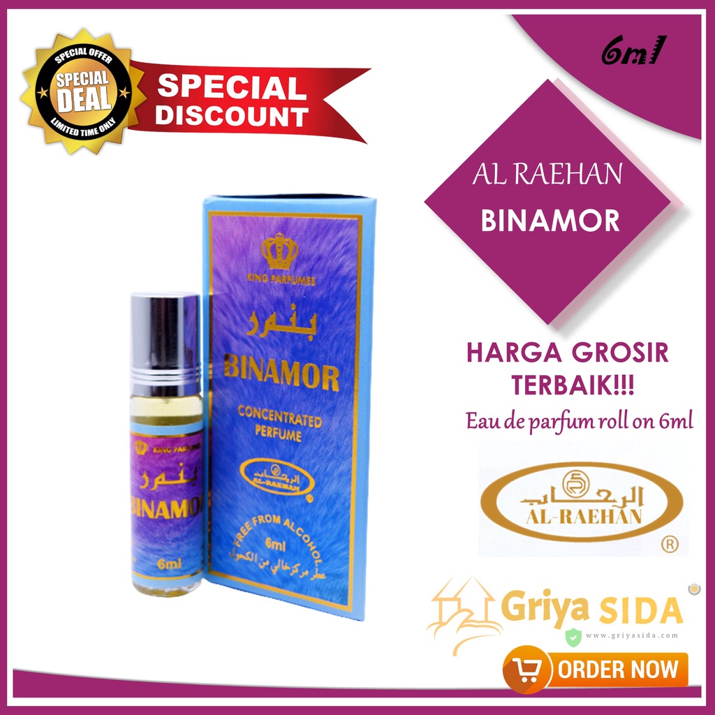 Parfum Binamor 6ml alraehan aroma Binamor al raehan mirip al rehab parfum Harga grosir PROMO!!