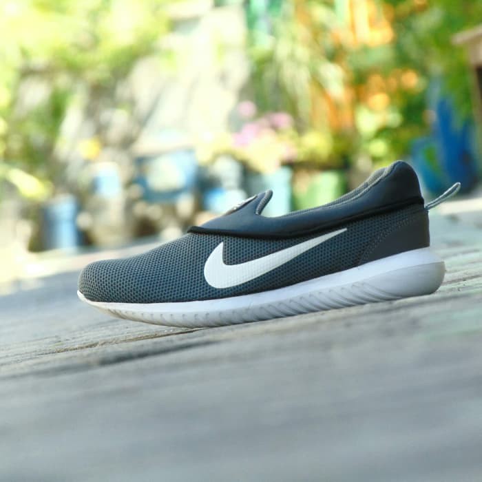 Jual Sepatu Nike Airmax Slip On - Abu Putih - Santai Casual Pria Wanita Low Price