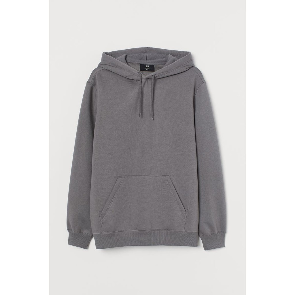HOODIE H&M / SWEATER HOODIE BASIC HNM / SWEATER HOODIE H&M POLOS PRIA WANITA UNISEX / JAKET H&M-Dark Grey