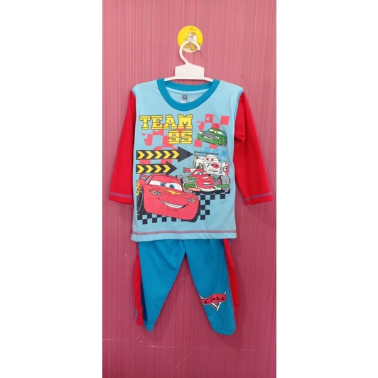 anne claire piyama panjang anak, baju tidur anak laki cars, mobil