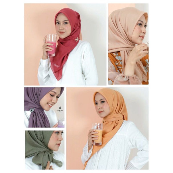 HIJAB DEENAY SWEET TEA (RED VELVET TARO GREEN MILK THAI TEA)