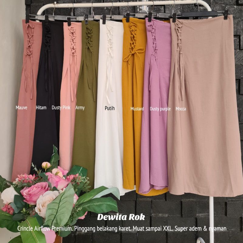 Rok Crincle Airflow / Rok Estetik / Rok tali simpul  //JF404