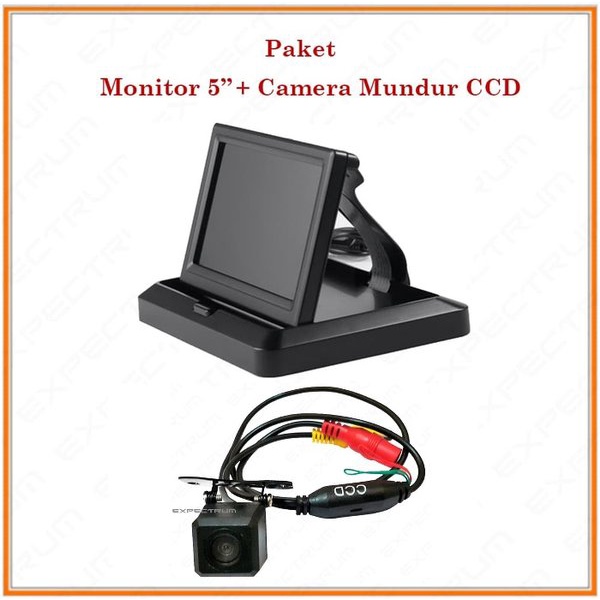 Monitor TV Lipat 5 inch - PAKET Monitor TV 5 inch &amp; Kamera CCD hoppe_st