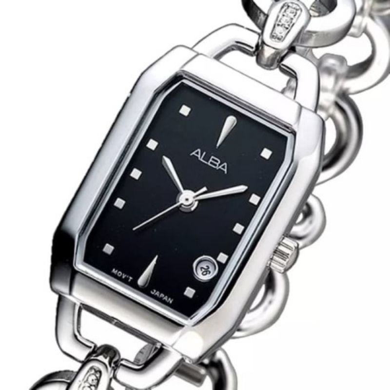 JAM TANGAN FASHION WANITA AH7779X1 Silver Stainless Steel Original