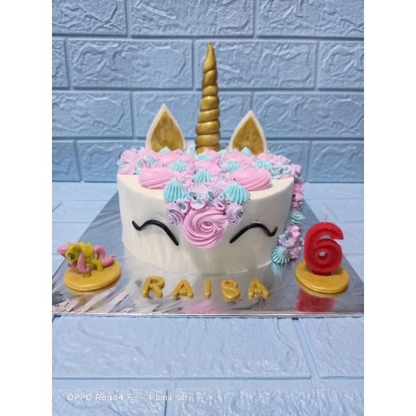kue ultah karakter anak unicorn