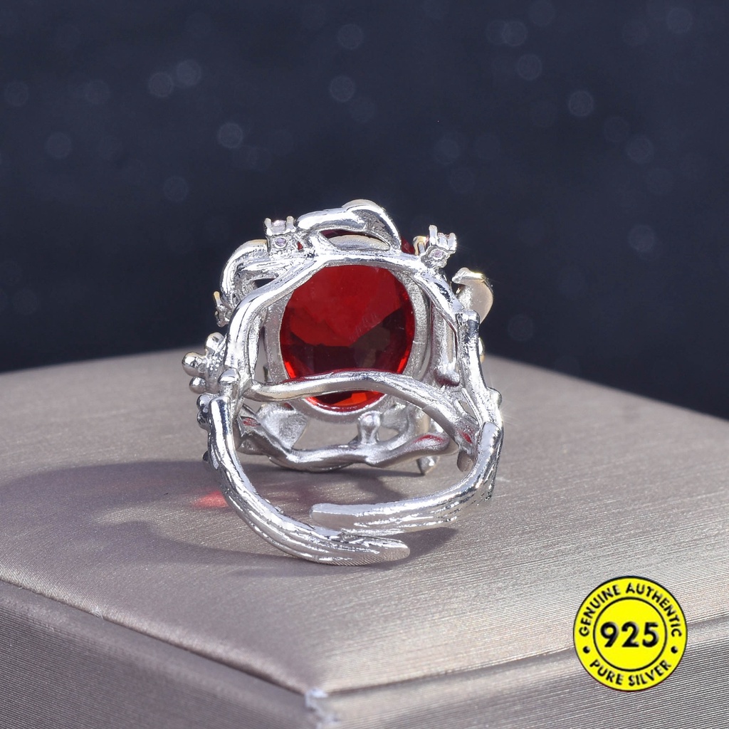 Cincin Open Ring Dengan Batu Permata Warna Warni Untuk Wanita