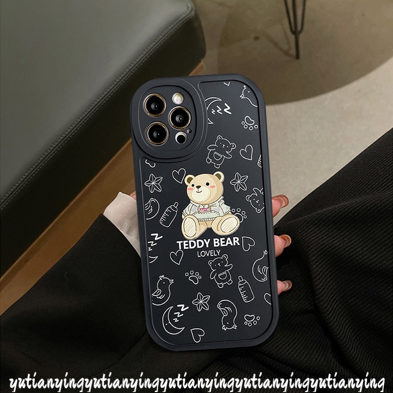 Soft Case TPU Motif Teddy Bear Untuk Vivo Y15 Y20 Y20i Y12 Y21 Y15s Y11 Y31 Y17 Y33S Y20S G Y91 Y51A Y21T Y21I Y53s Y21 Y21 Y21S Y33S Y1 Y15s Y30 Y01S Y50S Y01S Y95