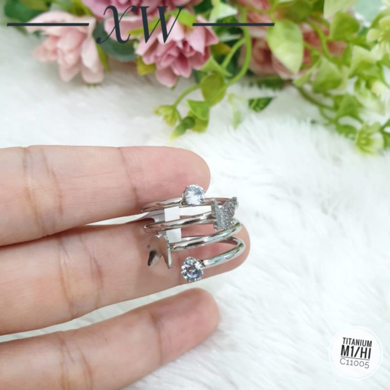 Cincin Titanium Kupu C11005