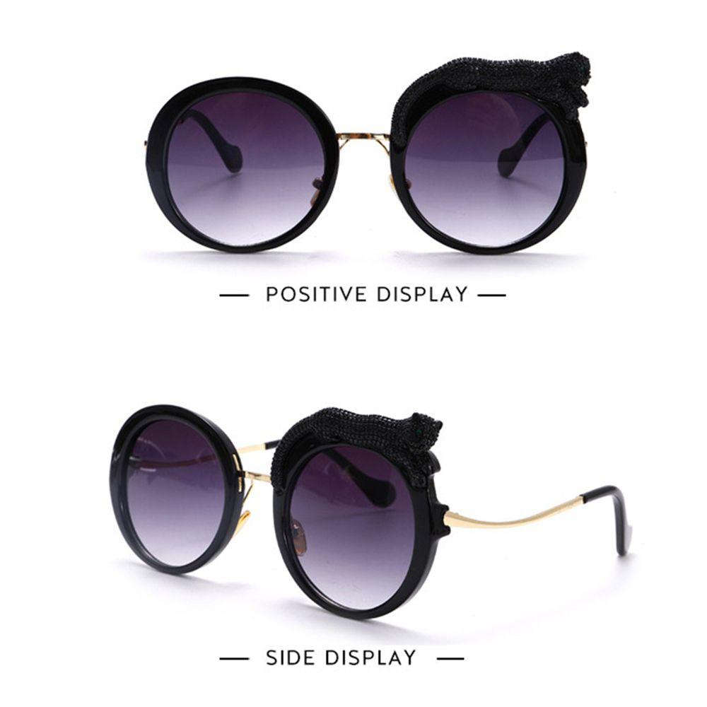 Lily Kacamata Hitam Untuk Wanita Fashion Bulat Berlian Eyeglasses Sun Glasses