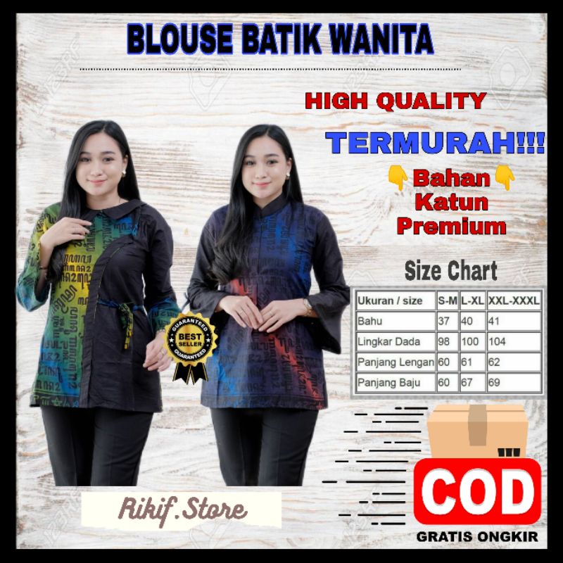 TUNIK BATIK | TUNIK WANITA | BAJU TUNIK WANITA | BAJU BATIK WANITA