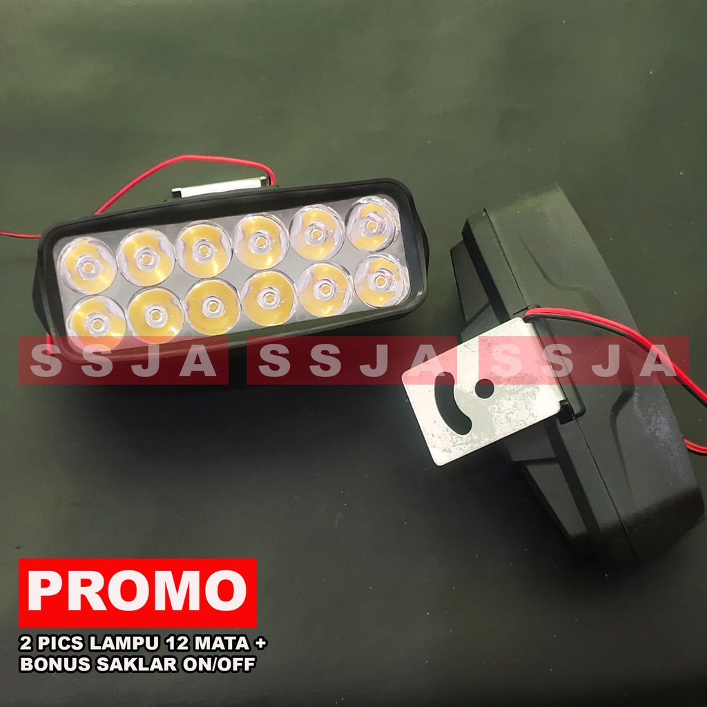 PROMO SEPASANG LAMPU TEHARMBAK MOTOR BONUS SAKLAR