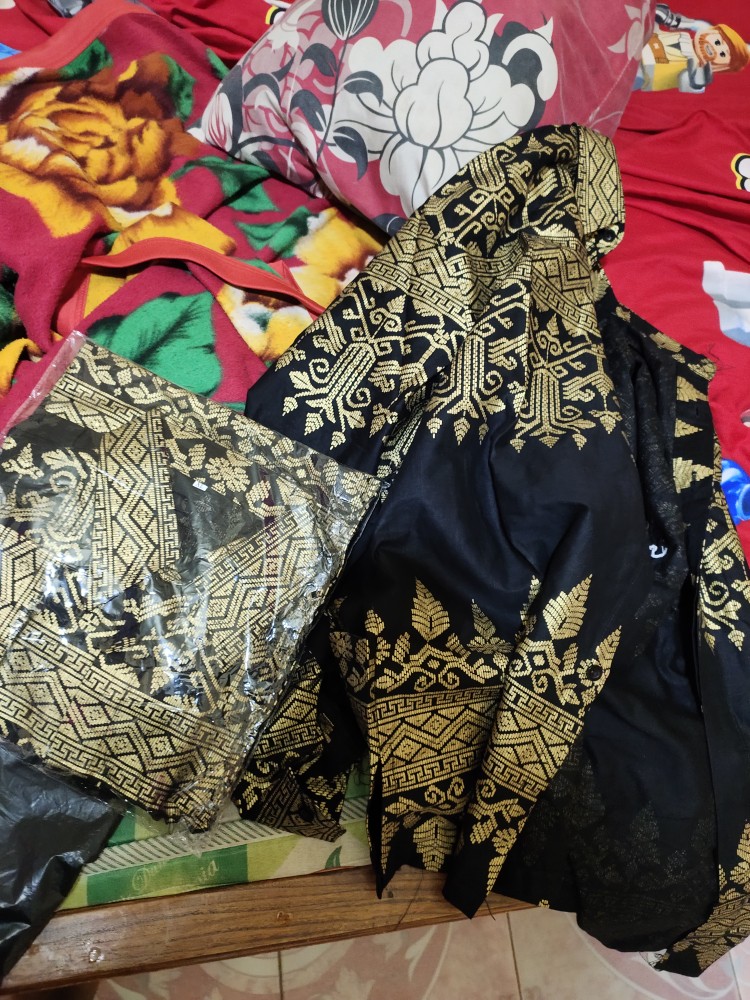 Kemeja Batik Pria Motif Songket Asli Prada Silver Golden Batik M L Xl Xxl Seragam Grosir