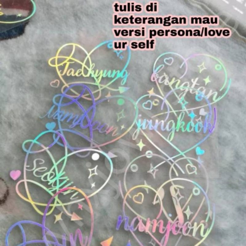 

STICKER HOLOGRAM BTS