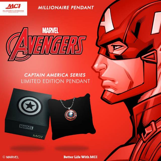 Pendant avengers mci kalung kesehatan captain america