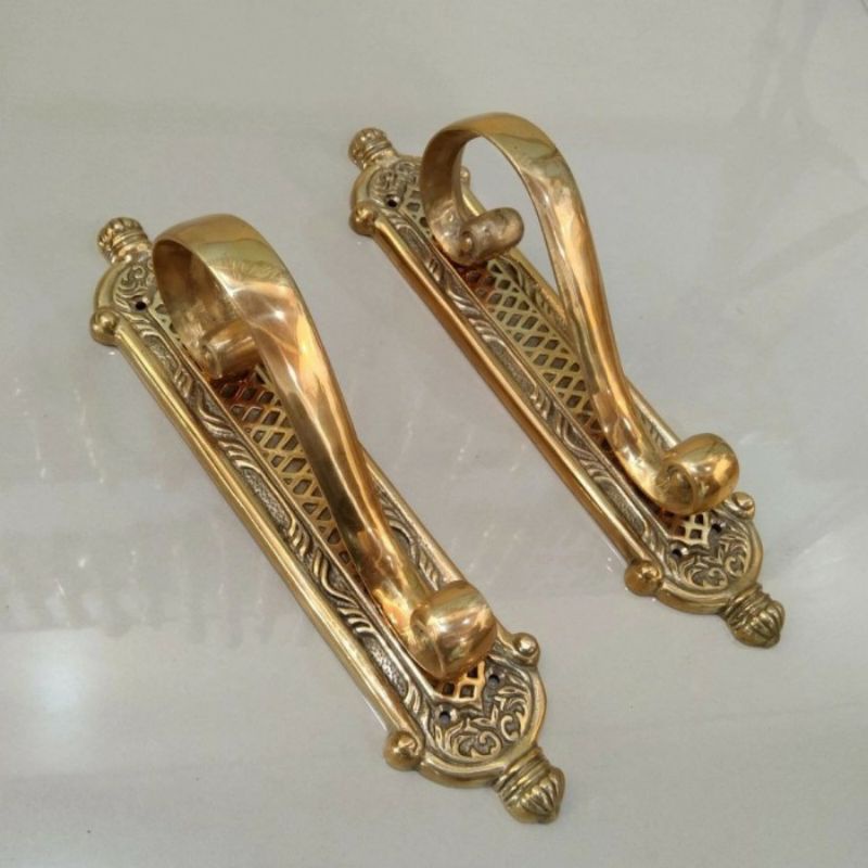 Handle Pintu / Tarikan Pintu Rumah Pagar Motif Cumi 28cm