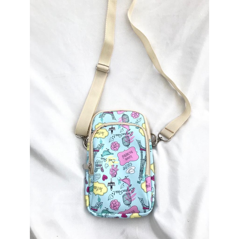 tas slempang slingphone motif lucu - tas hp wanita- tas slinghpone wanita - tas slempang wanita - ta