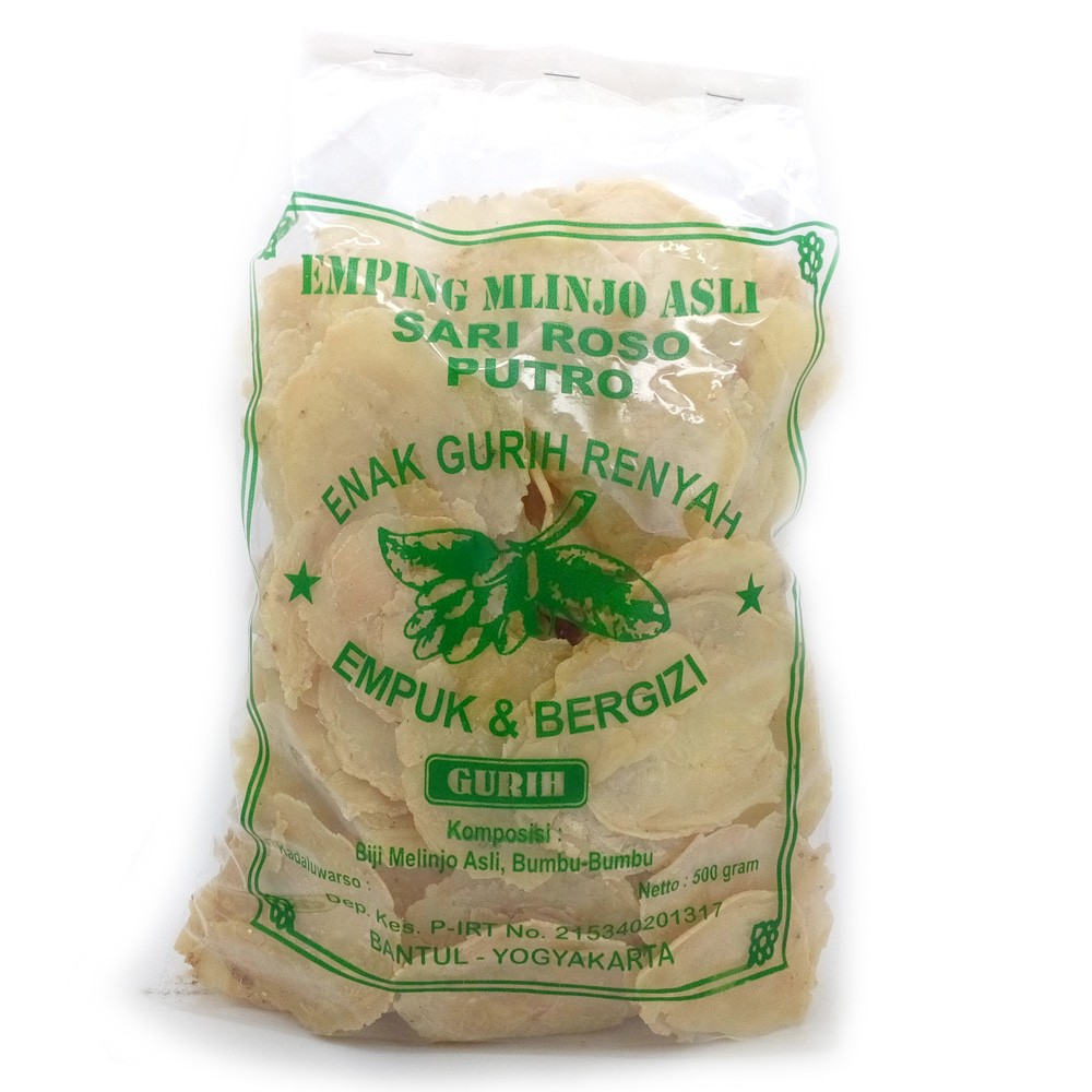 Emping Mlinjo Mentah Kualitas Ekspor [Khas Bantul Jogja] - Rasa Gurih - 500 Gram