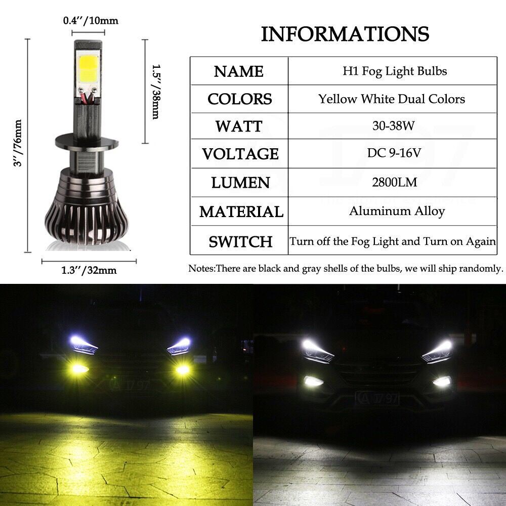 1 Buah Bohlam Lampu Kabut Led H1 Cob Untuk Lampu Depan Sepeda Motor