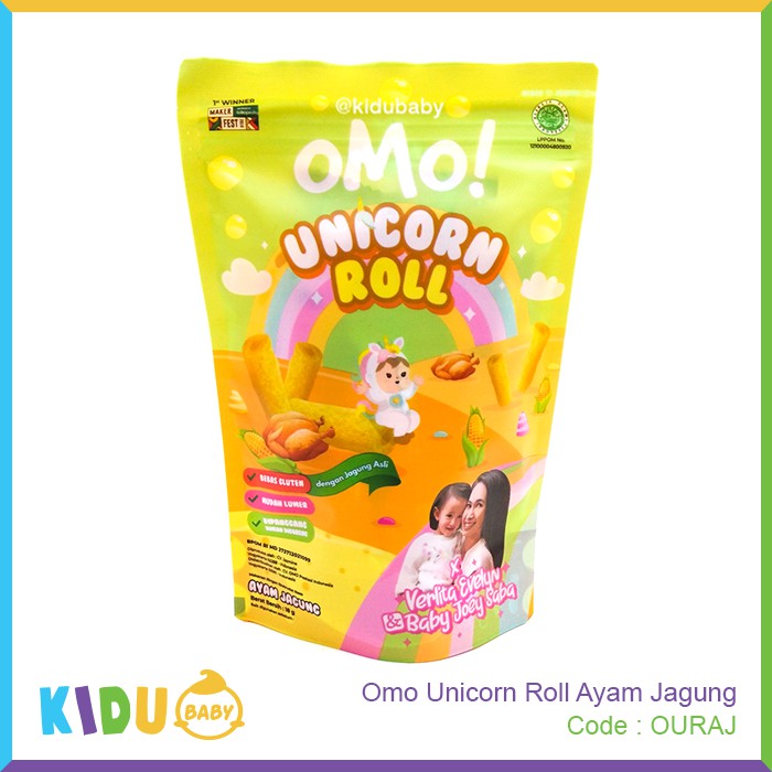 Omo Unicorn Roll Cemilan Anak &amp; Snack Kidu Baby