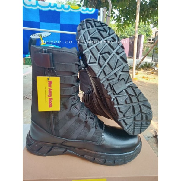 Sepatu PDL TNI  POLRI Security Dishub PDL Kulit sapi asli Model Terbaru W.A.B