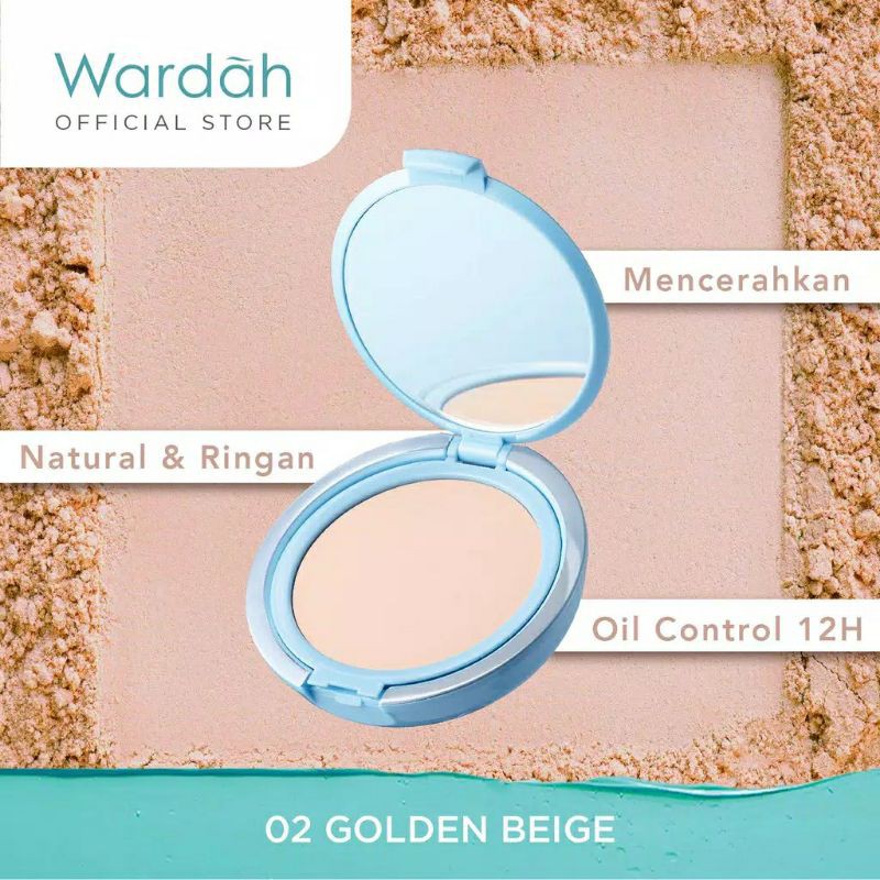 Wardah Lightening Powder Foundation Two Way Cake Light Feel