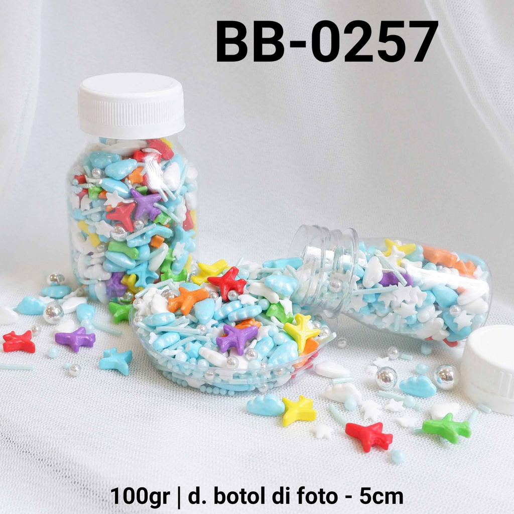 

BB-0257 Sprinkles sprinkle springkel 100gr awan pesawat bintang biru yamama baking grosir murah sprinkles cake dekorasi mutiara trimit decoration story sprinklestory sprinklesstory sprinkle story yamama baking