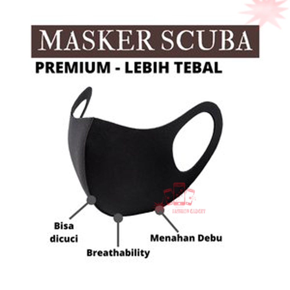 Masker Skuba / Masker Debu / Masker Scuba / Masker kpop ala korea / Masker kekinian 1 Pcs WARNA ACAK