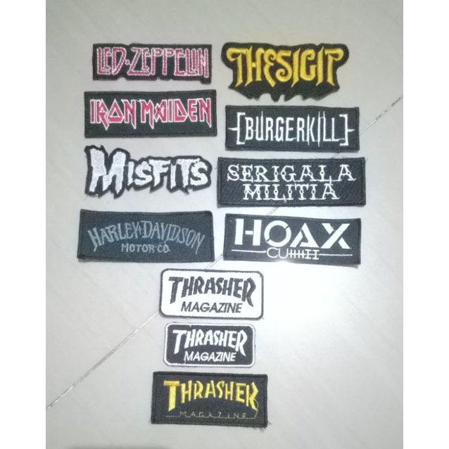 EMBLEM PATCH BORDIR BAND ROCK