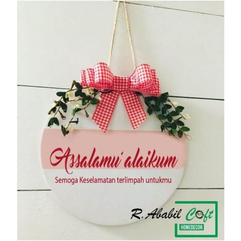 Hiasan Dinding / Hiasan Gantungan Dinding Tulisan / Hiasan Bulat Pintu  / Hiasan Gantung Pintu Murah