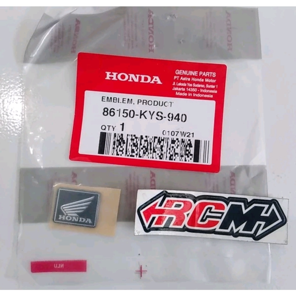 EMBLEM LOGO STICKER STIKER SPEEDOMETER SPEEDO SPIDO METER LAMBANG SAYAP HONDA KECIL ORI ORIGINAL HONDA AHM HGP ASLI 86150-KYS-940