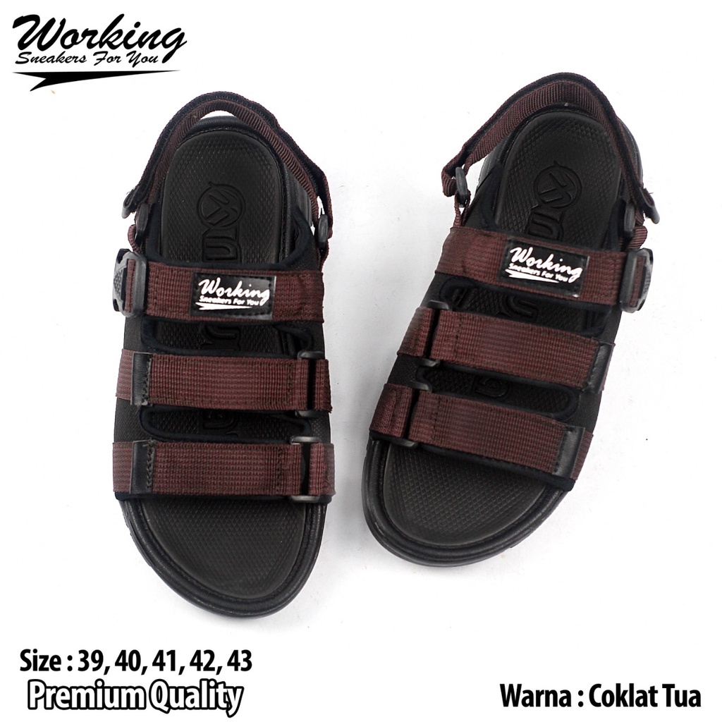 Sendal Gunung Working Ban 3 Sandal Pria Slide Slop Kasual