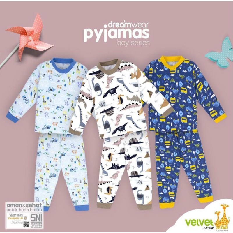 VELVET JUNIOR PIYAMA DREAMWEAR BOY - PIYAMA ANAK LAKI-LAKI | BAJU TIDUR ANAK