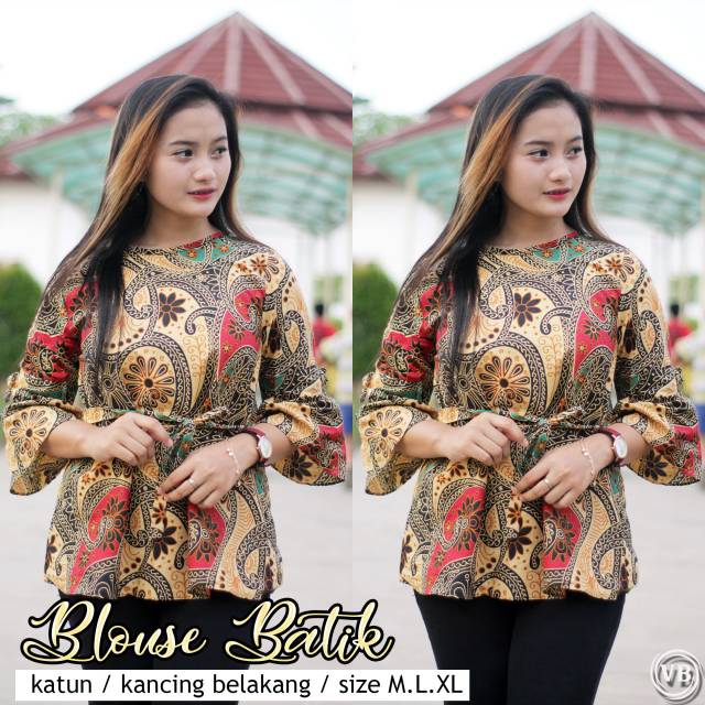 Blous batik istimewa fashion batik wanita dengan motif terbaru dan termurah