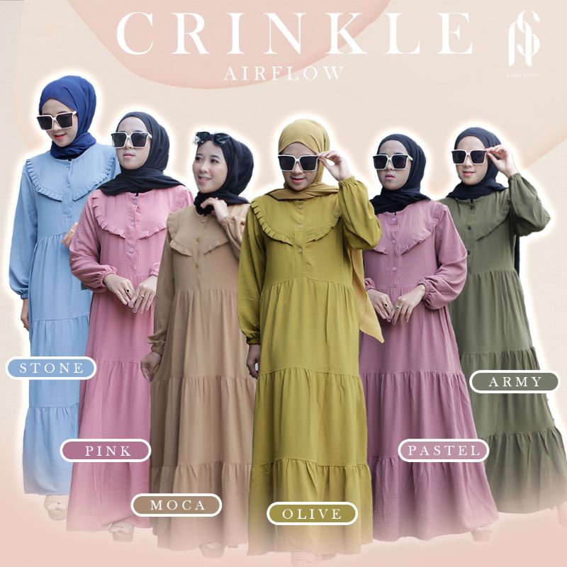 Gamis Crinkle Rayon& Crinkle airflow JR one collection
