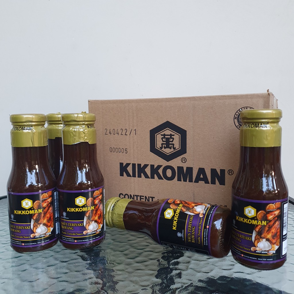 Kikkoman Garlic Teriyaki HALAL Sauce / Saus Teriyaki Bawang Halal 300gr KC