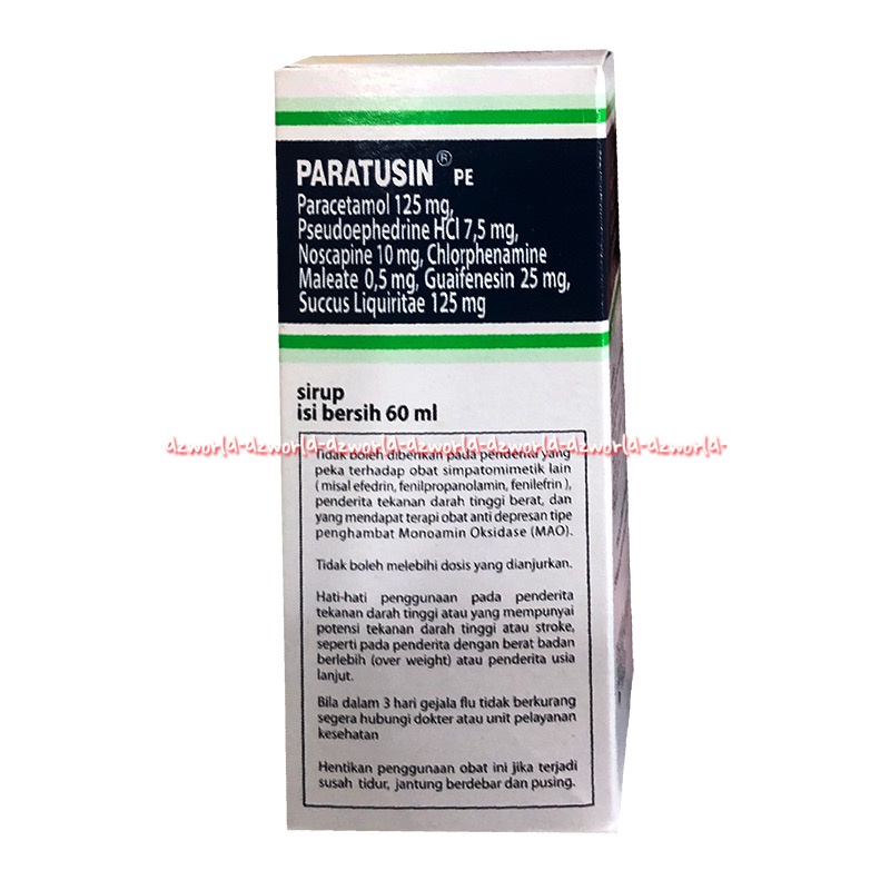 Paratusin 60ml Obat Untuk Flu Seperti Demam Sakit Kepala Hidung Tersumbat Paracetamol Syrup Sirup Parratusin