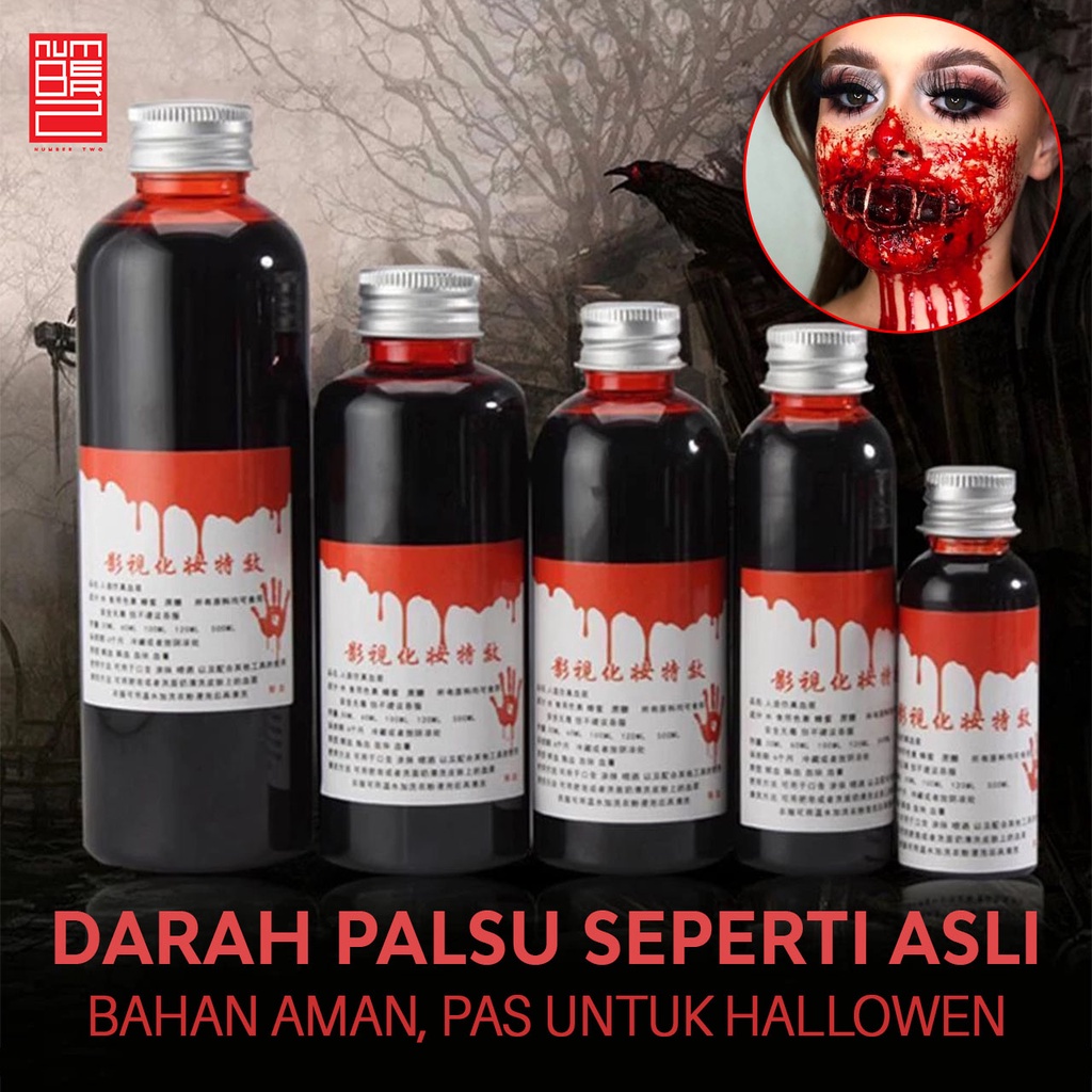 Darah palsu mainan prank murah aman untuk film fake blood cosplay make up luka pertunjukan halloween